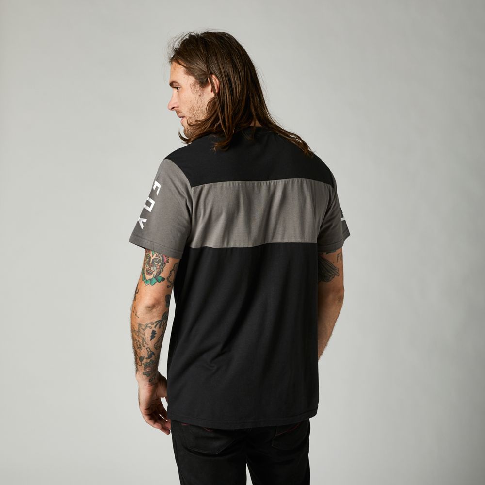 FOX Polera Mirer SS Crew Negro - Rideshop