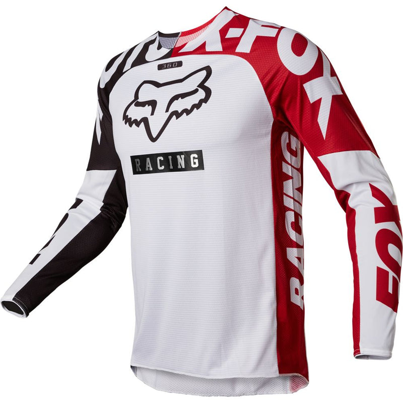 FOX Polera Moto 360 Paddox Blanco/Rojo - Rideshop