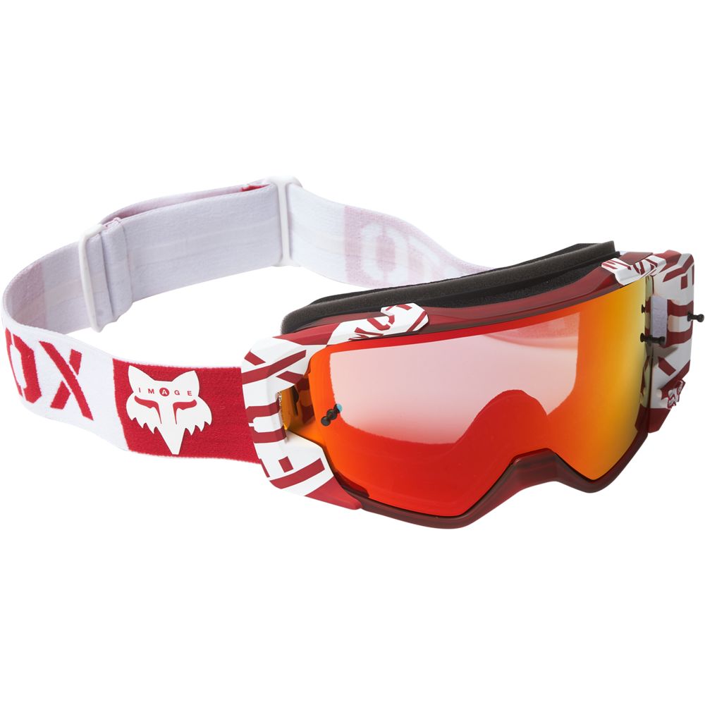 FOX Antiparras Moto Vue Nobyl Blanco/Rojo - Rideshop