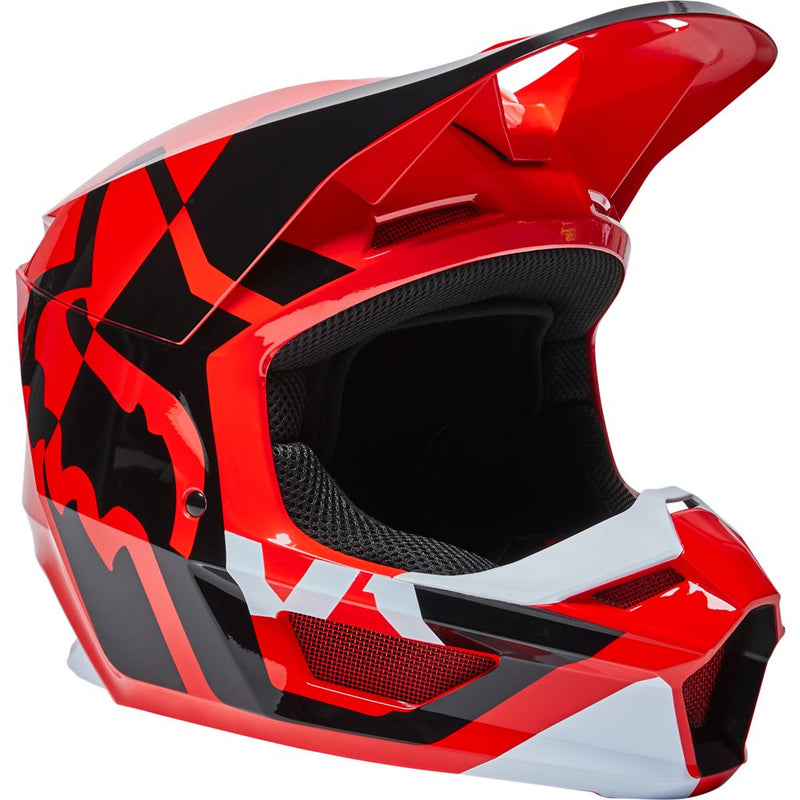 FOX Casco Moto V1 Lux Rojo - Rideshop