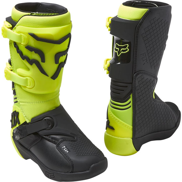 FOX Botas Moto Niño Comp Amarillo - Rideshop