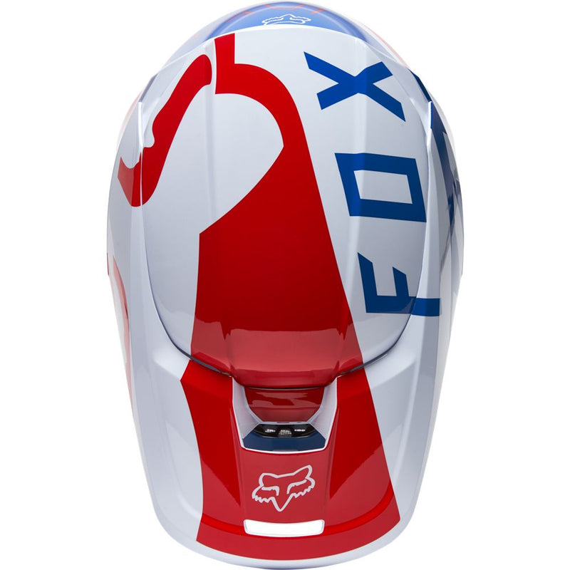 FOX Casco Moto V1 Skew Blanco - Rideshop