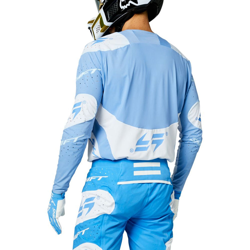 Shift Polera Moto Blue Label Nirvana Blanco/Azul - Rideshop