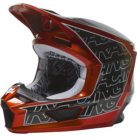 FOX Casco Moto V1 Peril Naranjo/Negro - Rideshop