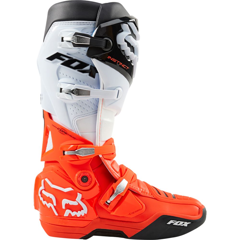 FOX Botas Moto Instinct Naranjo/Blanco - Rideshop