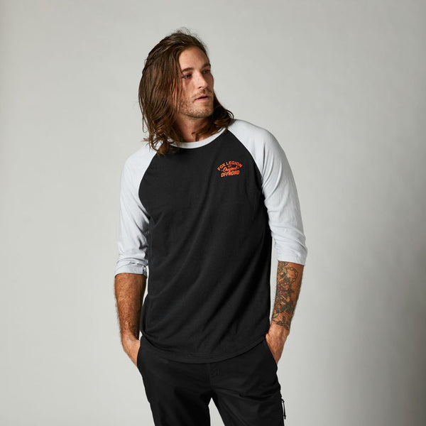 FOX Polera Lifestyle Raglan Original Speed 3/4 Negro - Rideshop