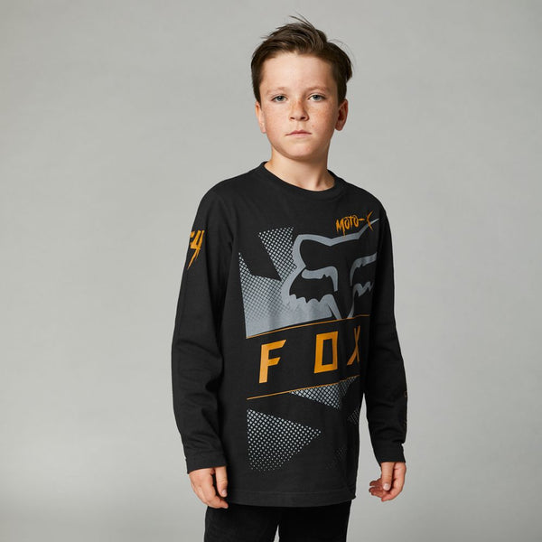 FOX Polera Lifestyle Niño Manga Larga Riet Negro - Rideshop