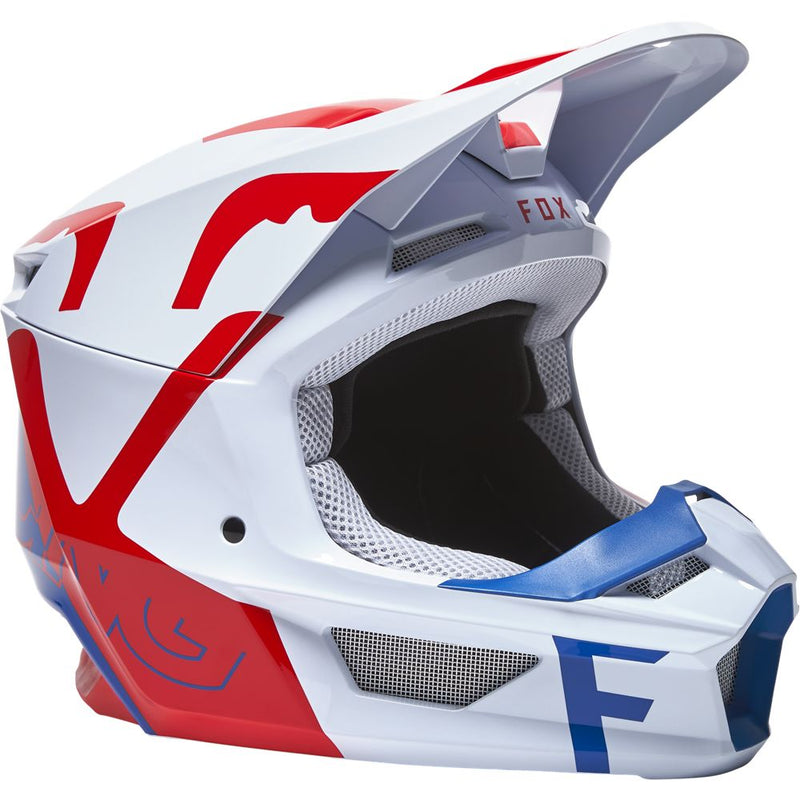 FOX Casco Moto V1 Skew Blanco - Rideshop