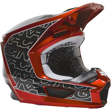 FOX Casco Moto V1 Peril Naranjo/Negro - Rideshop