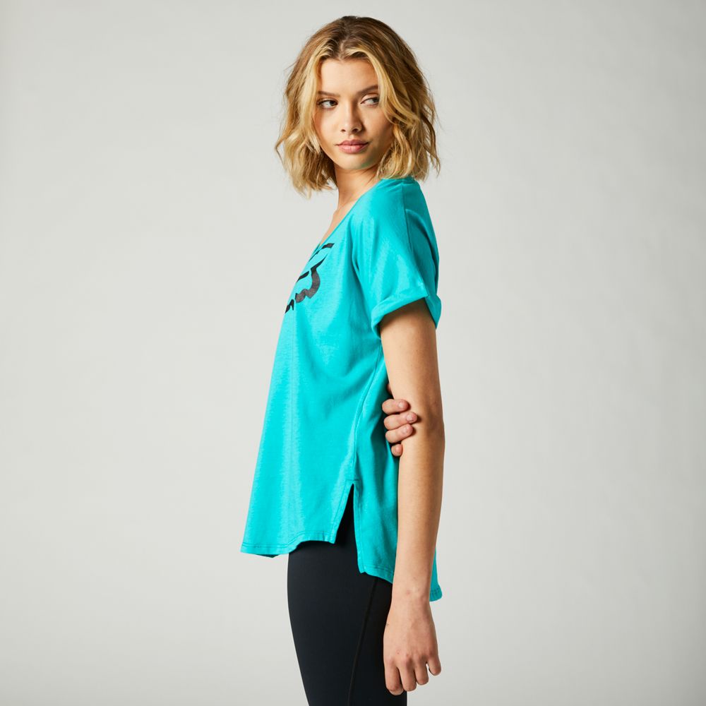 FOX Polera Lifestyle Mujer Boundary Celeste - Rideshop