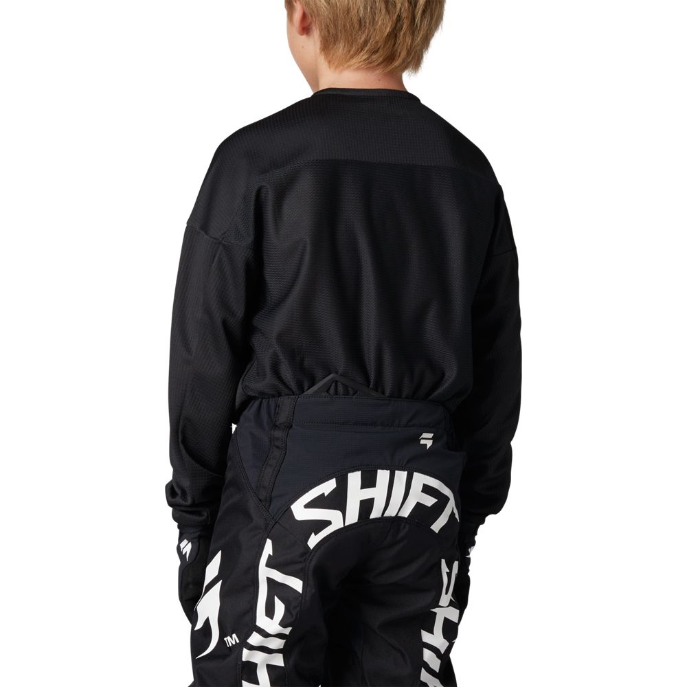 Shift Polera Moto Niño White Label Bliss Negro - Rideshop