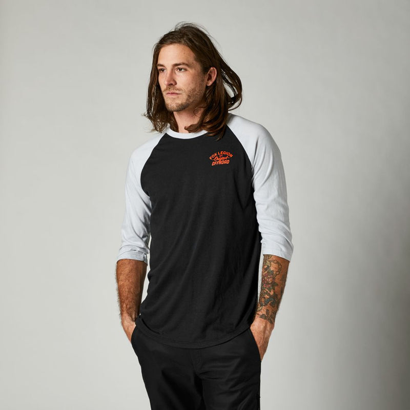 FOX Polera Lifestyle Raglan Original Speed 3/4 Negro - Rideshop