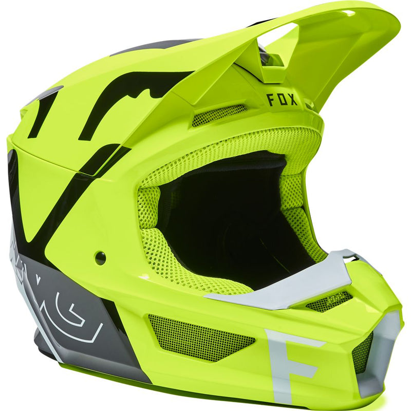 FOX Casco Moto V1 Skew Amarillo - Rideshop