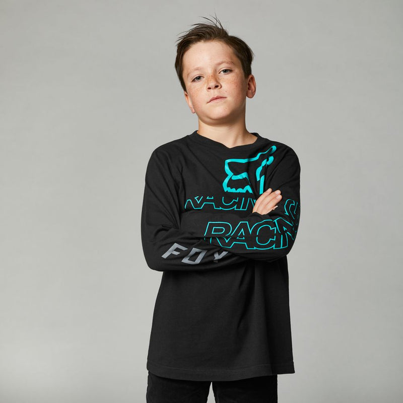 FOX Polera Lifestyle Niño Manga Larga Skew Negro - Rideshop