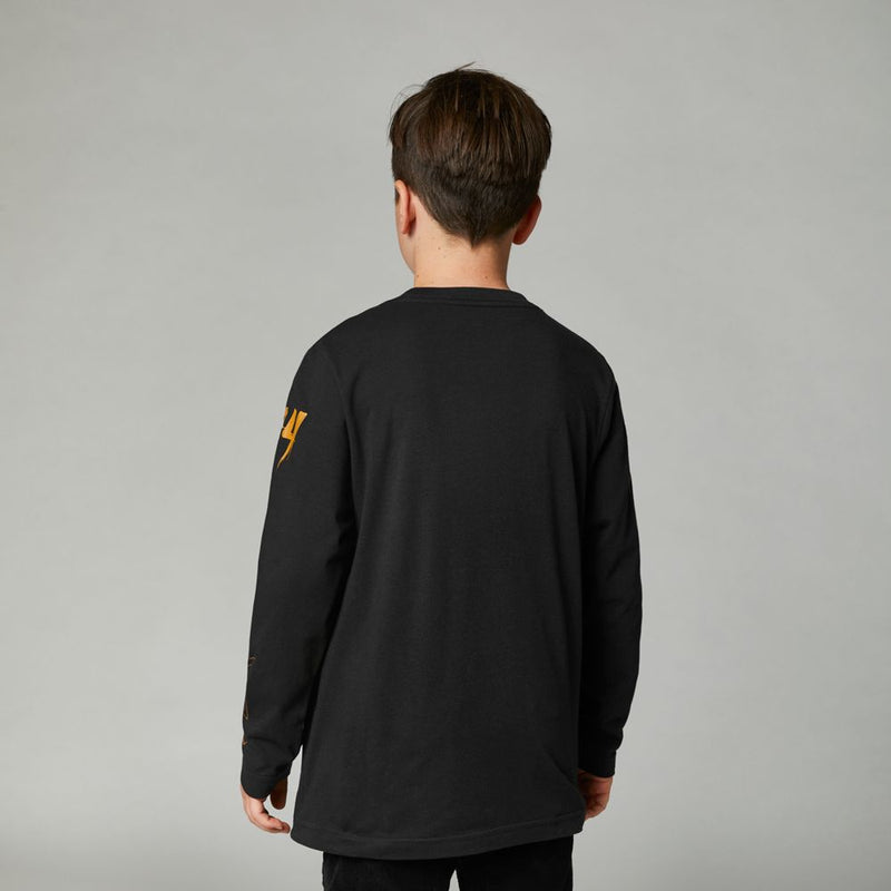 FOX Polera Lifestyle Niño Manga Larga Riet Negro - Rideshop