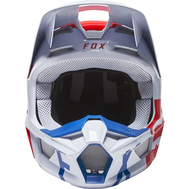 FOX Casco Moto V1 Skew Blanco - Rideshop