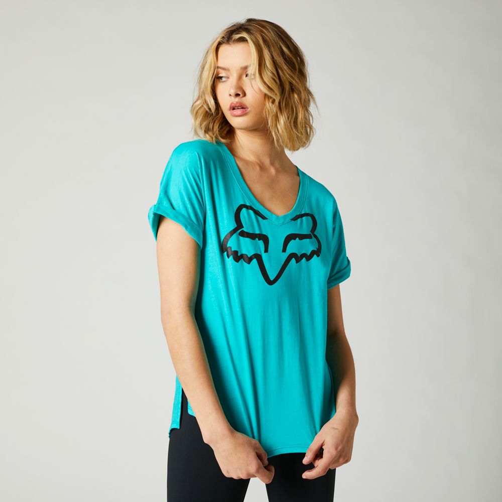 FOX Polera Lifestyle Mujer Boundary Celeste - Rideshop