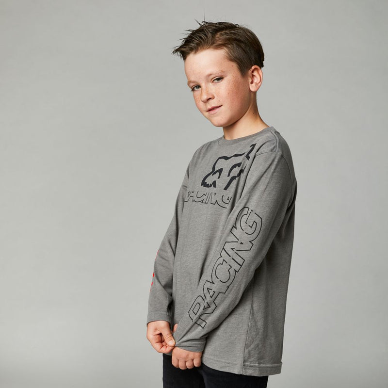 FOX Polera Lifestyle Niño Manga Larga Skew Gris - Rideshop