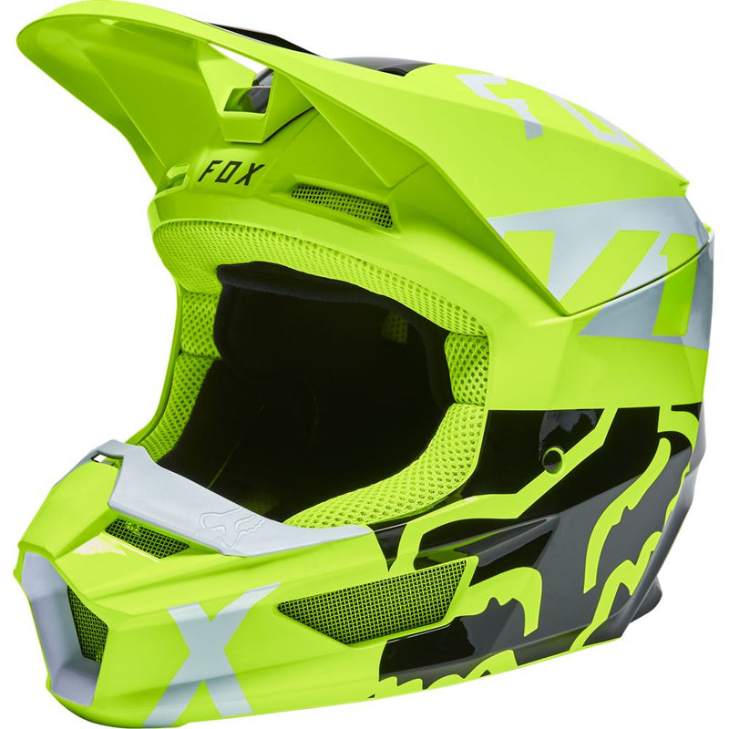 FOX Casco Moto V1 Skew Amarillo - Rideshop