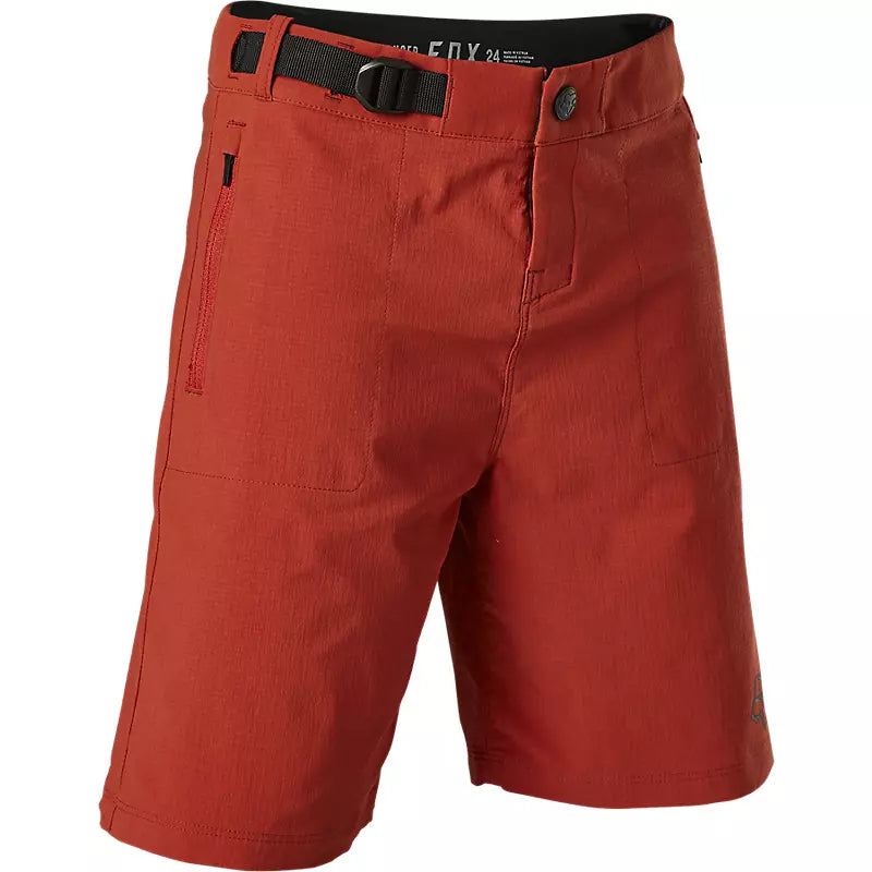 FOX Short Bicicleta Niño Ranger con Forro Rojo - Rideshop