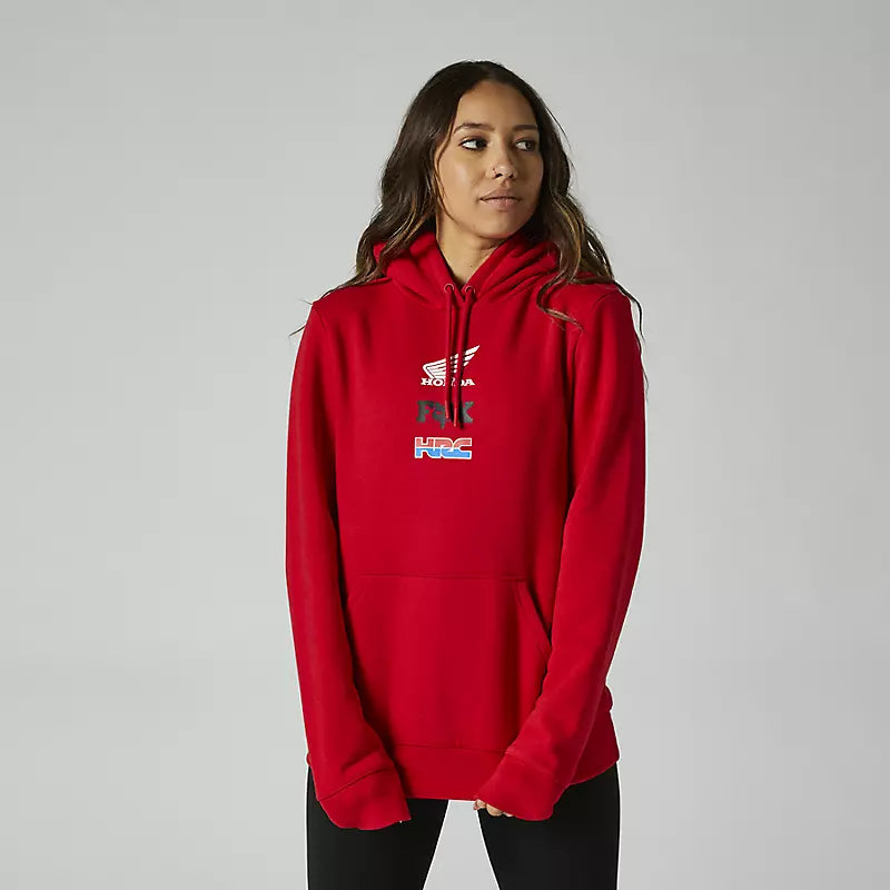 Poleron Lifestyle Mujer Honda Wing Rojo Fox Racing - Rideshop