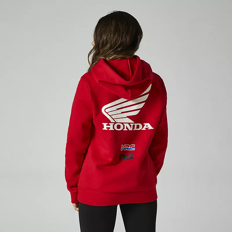 Poleron Lifestyle Mujer Honda Wing Rojo Fox Racing - Rideshop
