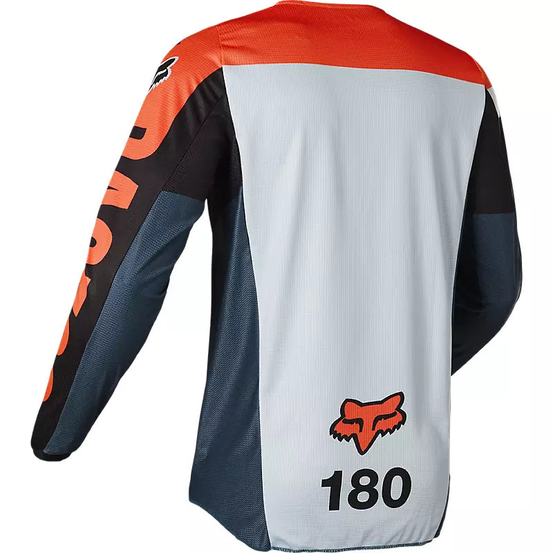 Polera Moto 180 TRICE Gris/Naranjo Fox Racing - Rideshop