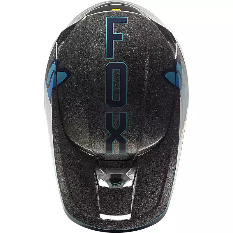 Casco Moto V1 Cntro Gris Fox Racing - Rideshop