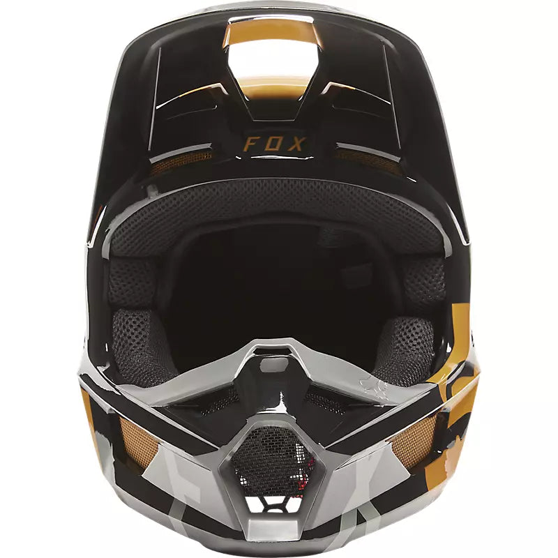 FOX Casco Moto Niño V1 Skew Negro - Rideshop