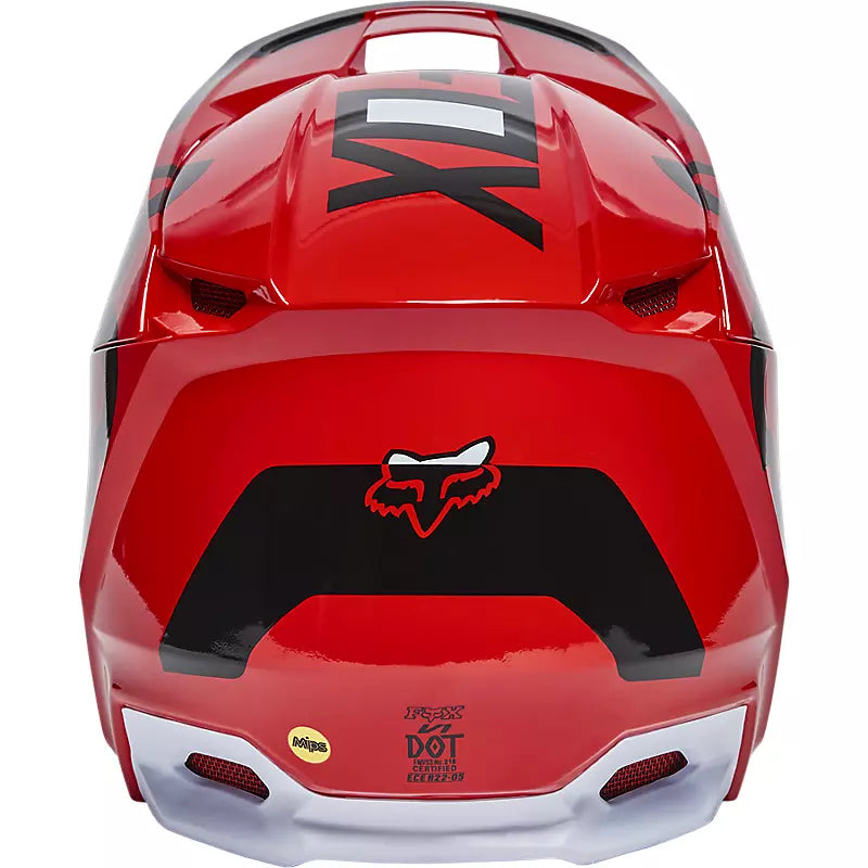 FOX Casco Moto Niño V1 Lux Rojo - Rideshop