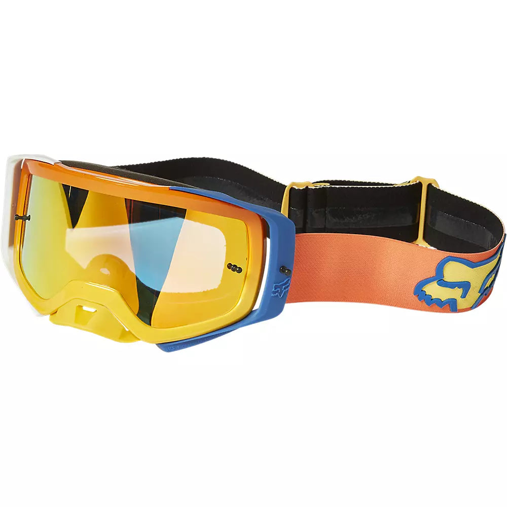 FOX Antiparras Moto Airspace RKANE Blanco/Naranjo - Rideshop
