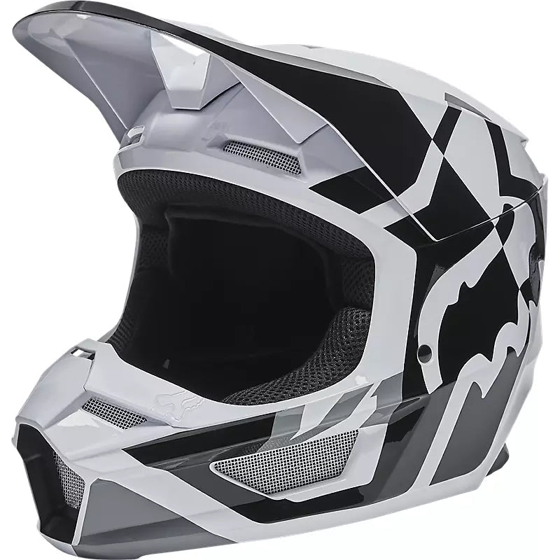 FOX Casco Moto Niño V1 Lux Blanco - Rideshop