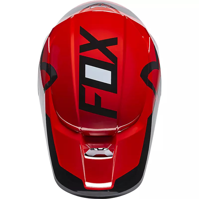 FOX Casco Moto Niño V1 Lux Rojo - Rideshop