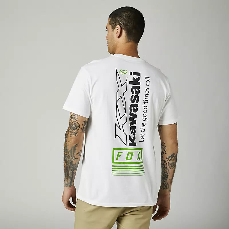 FOX Polera Lifestyle Premium Kawasaki Blanco - Rideshop