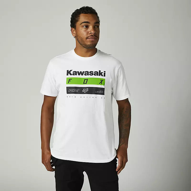 FOX Polera Lifestyle Premium Kawasaki Stripes Blanco - Rideshop