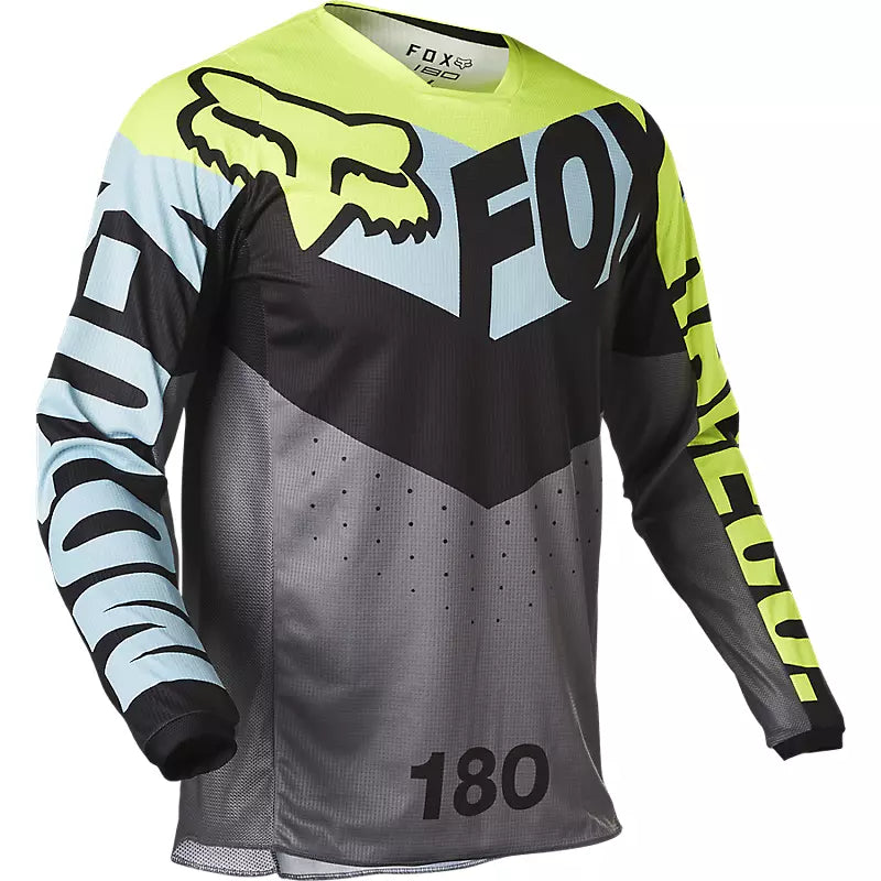 FOX Polera Moto 180 Trice Gris/Amarillo-Rideshop