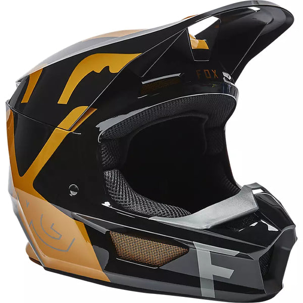 FOX Casco Moto Niño V1 Skew Negro - Rideshop