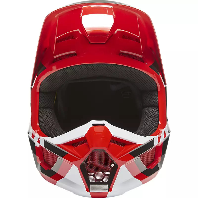 FOX Casco Moto Niño V1 Lux Rojo - Rideshop