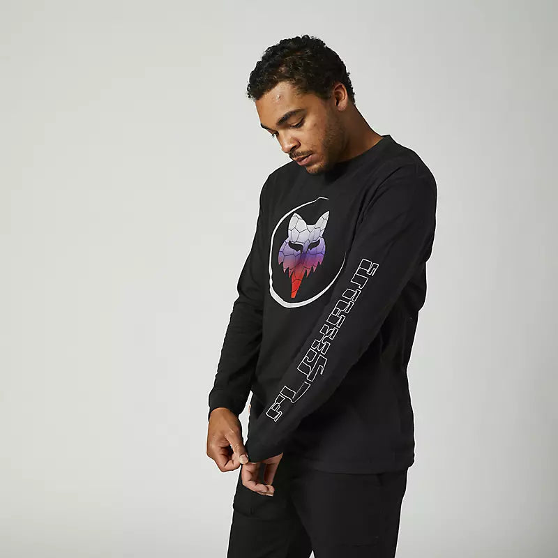 FOX Polera Lifestyle Skarz Manga Larga Negro - Rideshop