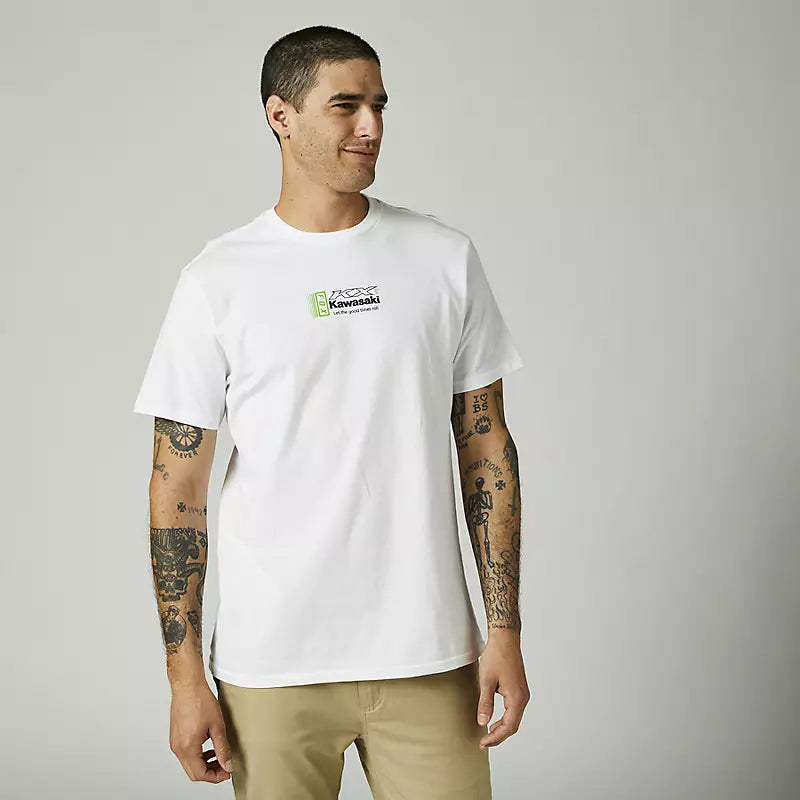 FOX Polera Lifestyle Premium Kawasaki Blanco - Rideshop