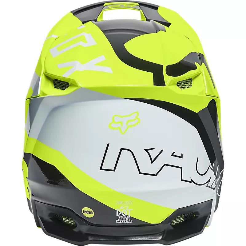 FOX Casco Moto Niño V1 Skew Amarillo - Rideshop