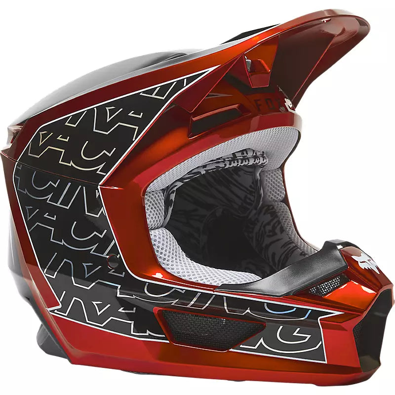 FOX Casco Moto Niño V1 Peril Rojo/Negro - Rideshop