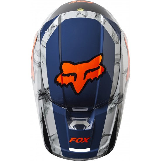 FOX Casco Moto V1 Karrera Azul/Gris - Rideshop