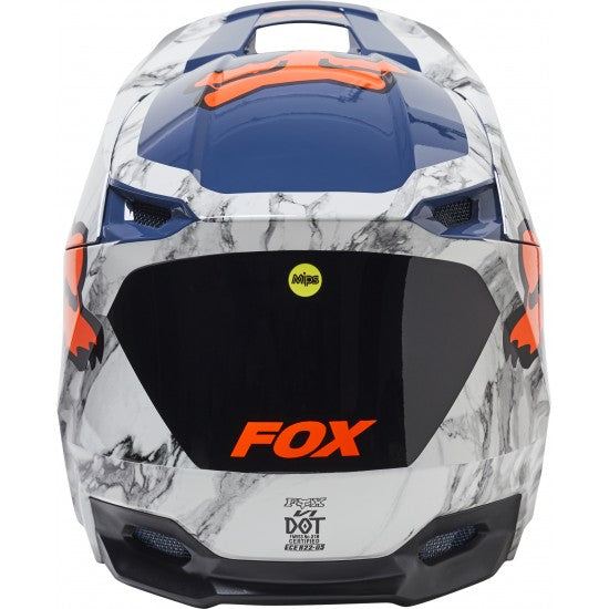 FOX Casco Moto V1 Karrera Azul/Gris-Rideshop