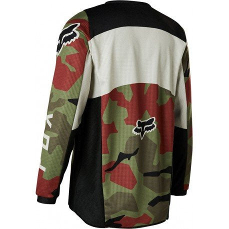 FOX Polera Moto Niño 180 BKNR Camo Verde - Rideshop