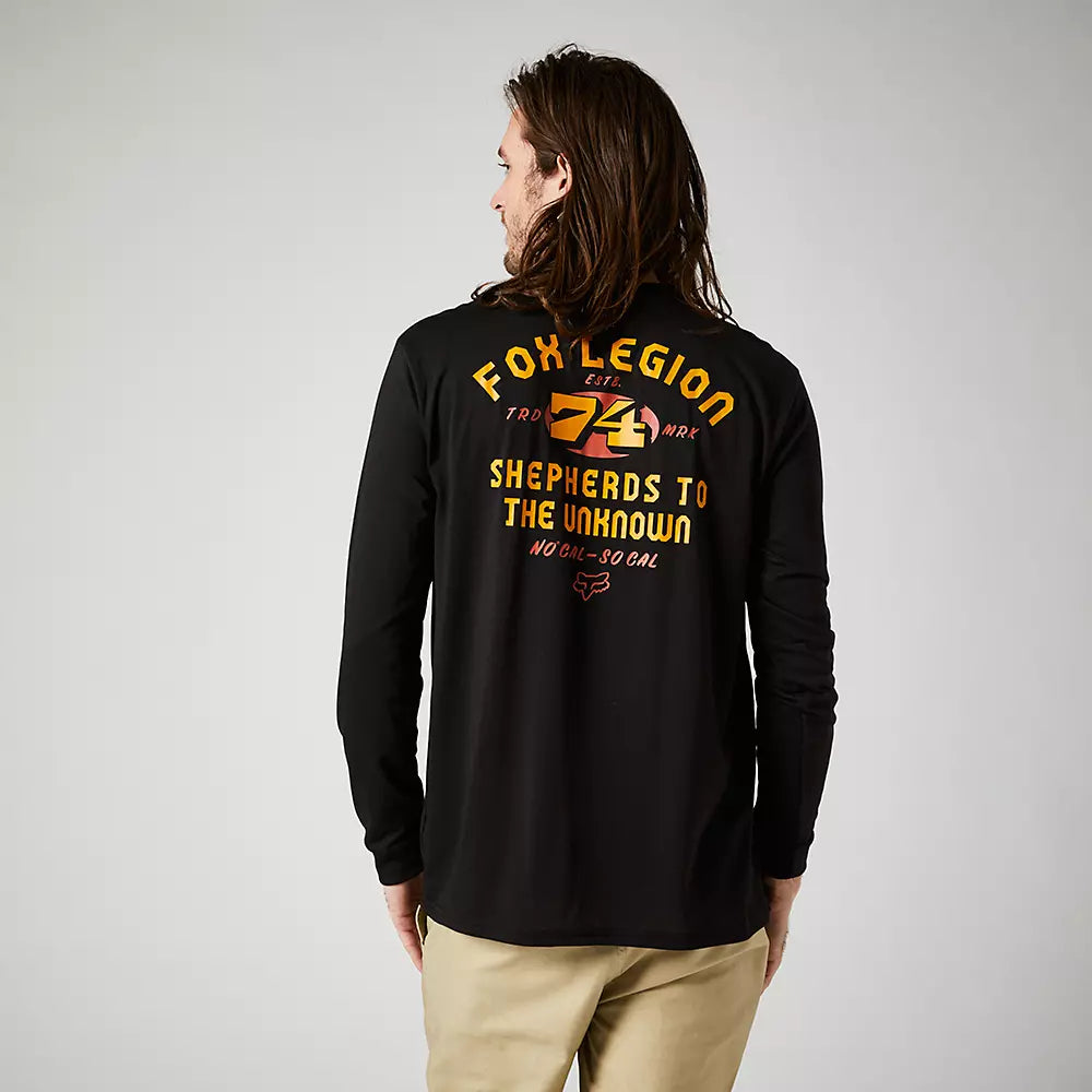 FOX Polera Lifestyle Manga Larga At Bay Negro - Rideshop