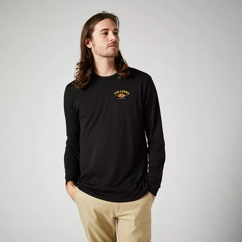 FOX Polera Lifestyle Manga Larga At Bay Negro - Rideshop