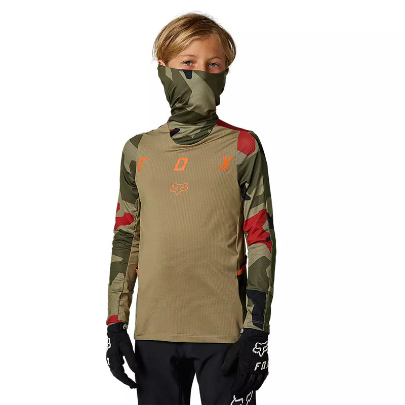 FOX Polera Moto Niño Ranger Drive Camo Verde - Rideshop