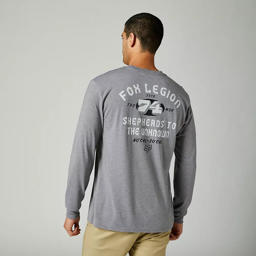 FOX Polera Lifestyle Manga Larga At Bay Gris - Rideshop