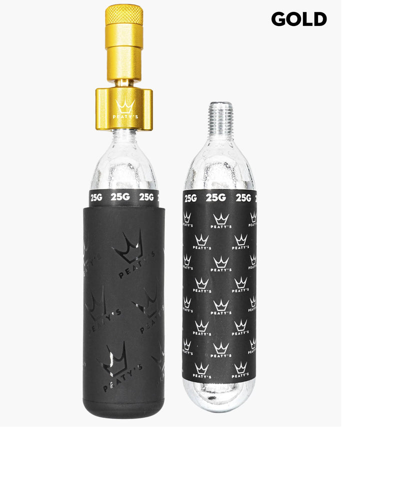 Peaty's Kit CO2 para Inflado Neumaticos 16G Dorado - Rideshop